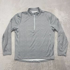 1764 Mens 1/4 Zip Golf Long Sleeve Performance Tee Medium White Outdoor